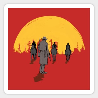 Red Dead Cowboys Magnet